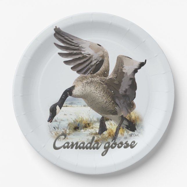 Canada Goose, Art Paper Plate (Front)