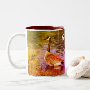 Canada Goose Art Personalised  Two-Tone Coffee Mug