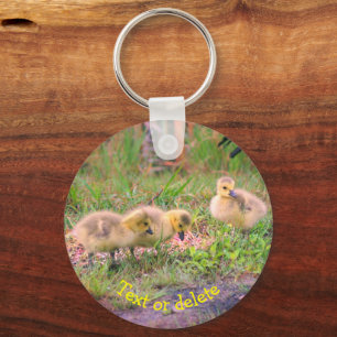 Canada Goose Babies Nature Personalised Key Ring