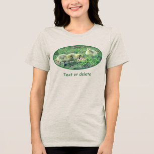 Canada Goose Babies Wildlife Personalized Tri-Blend Shirt