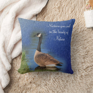 Canada Goose Beauty Of Nature Inspirational  Cushion