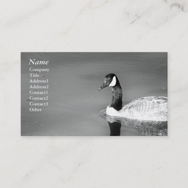 Canada Goose black&white - Business cards (Front)