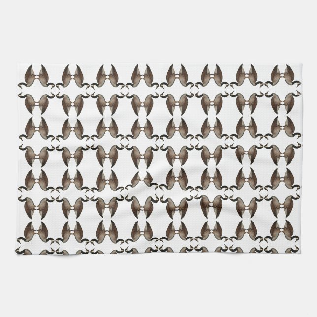 Canada Goose Brown White Kitchen Towels (Horizontal)