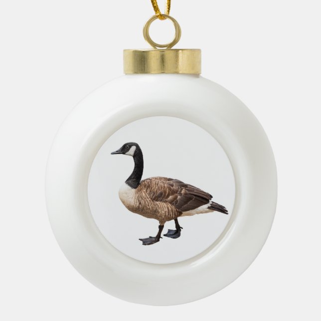 Canada Goose Ceramic Ball Christmas Ornament (Front)