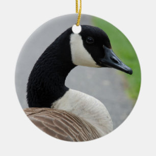 Canada goose ceramic ornament