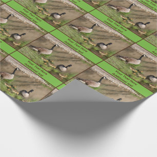 Canada Goose Family Animal Personalized Wrapping Paper