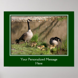 Canada Goose Family Personalised Poster
