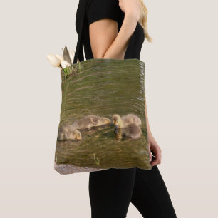 Canada Goose Gosling Babies Wildlife  Tote Bag