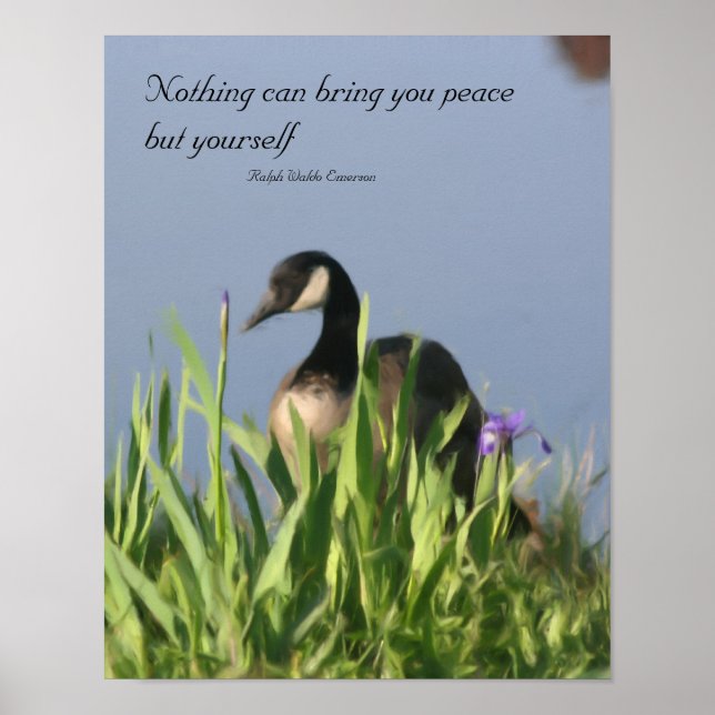 Canada Goose Inner Peace Inspirational Quote Poster (Front)