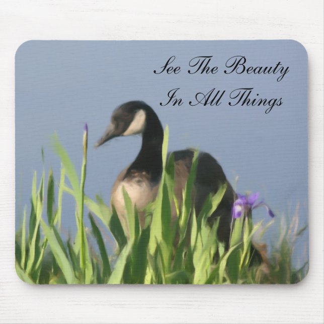 Canada Goose Inspirational See Beauty Mouse Pad (Front)