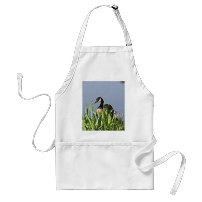 Canada Goose Irises Animal Art Apron (Front)