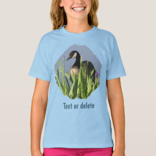 Canada Goose Irises Animal Art  T-Shirt