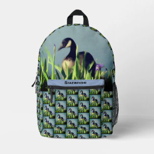 Canada Goose Irises Painting Personalised Printed Backpack