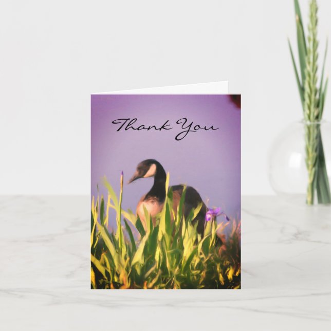Canada Goose Nature Art Thank You Card (Front)