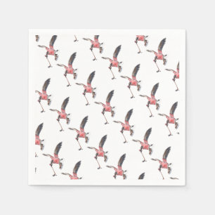 Canada Goose Playing Hockey Napkin