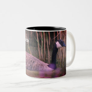 Canada Goose Wildlife Nature Personalised Two-Tone Coffee Mug