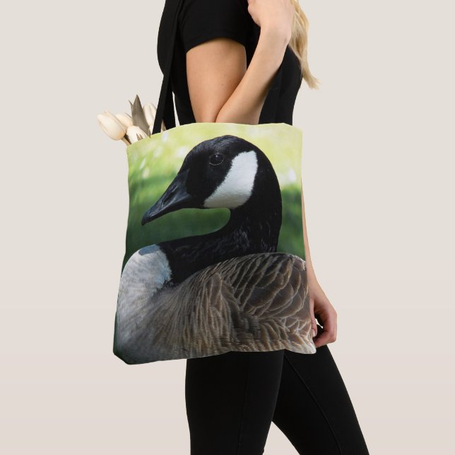 Canada Goose Wildlife Photo Tote Bag (Close Up)