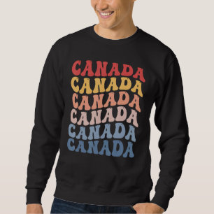 Canada Groovy Retro Canadian Sweatshirt