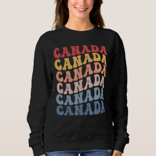Canada Groovy Retro Canadian Sweatshirt
