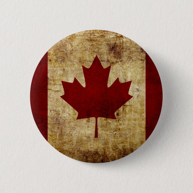 Canada / grunged Flag 6 Cm Round Badge (Front)