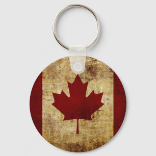 Canada / grunged Flag Key Ring