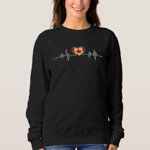 Canada Heartbeat Canadian Flag Sweatshirt