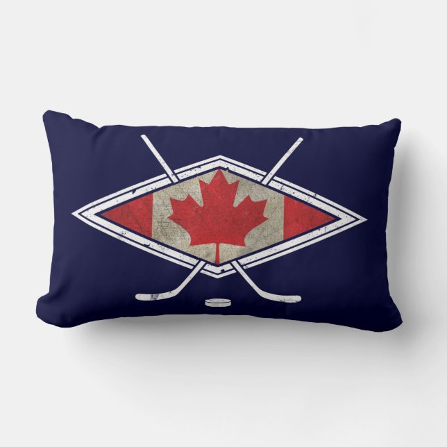 Canada Hockey Flag Logo Pillow (Front)