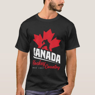Canada Hockey Maple Leaf Ice Hockey Player Canadia T-Shirt
