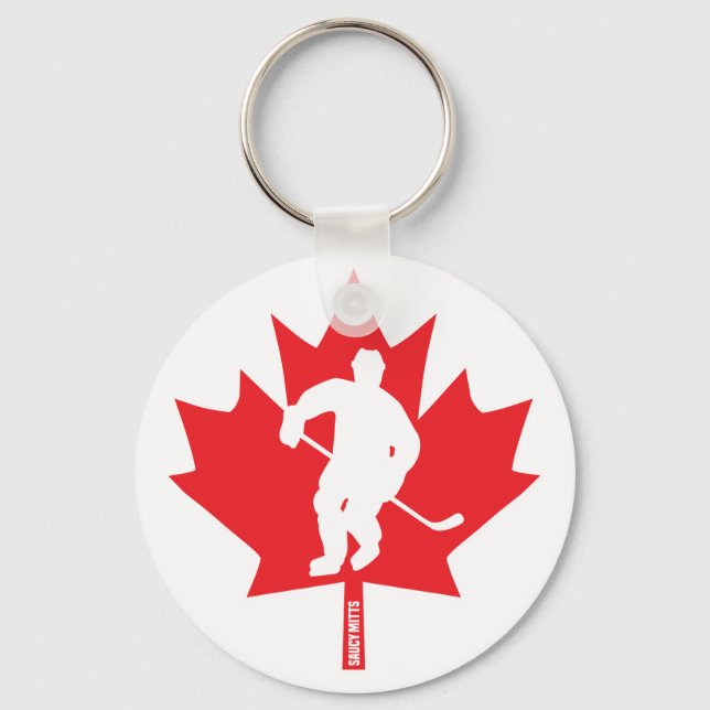 Canada Hockey Maple Leaf Player Key Ring (Front)