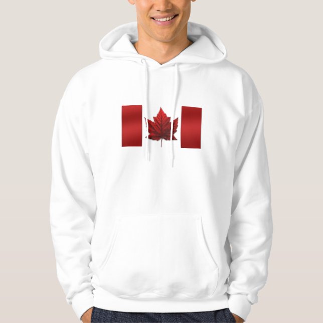 Canada Hoodie Canada Flag Hooded Sweatshirt (Front)