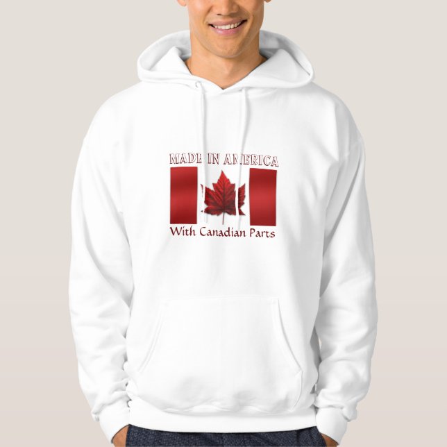 Canada Hoodie Canada Flag Hooded Sweatshirt (Front)