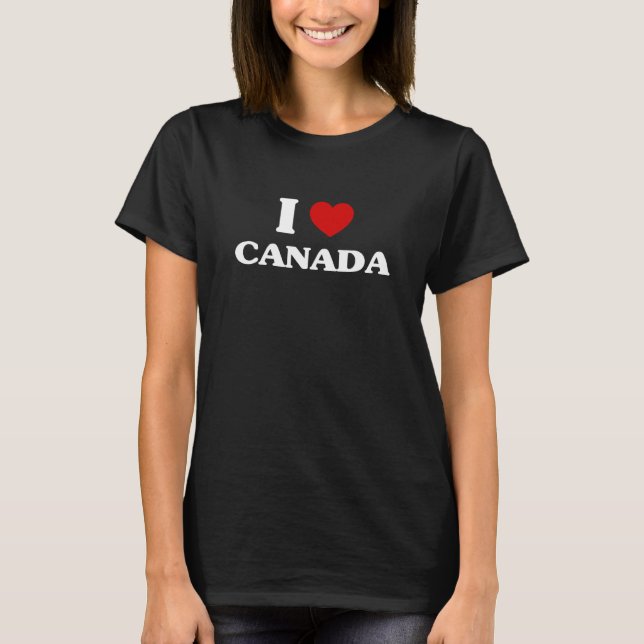 Canada I Heart Canada Souvenir I Love Canada T-Shirt (Front)