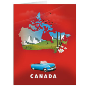 Canada illustrated travel print.
