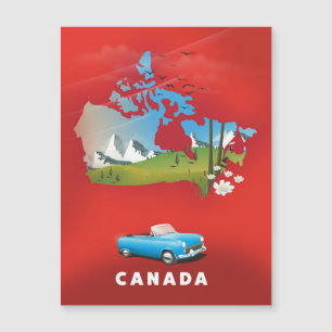 Canada illustrated travel print.