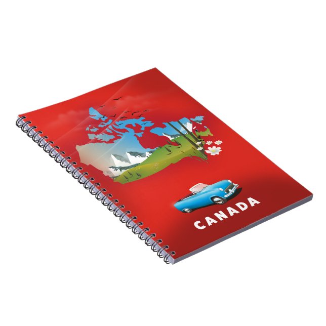 Canada illustrated travel print. notebook (Right Side)