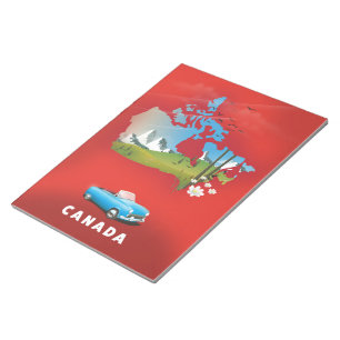 Canada illustrated travel print. notepad