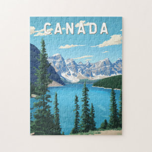Canada Illustration Travel Art Vintage Jigsaw Puzzle