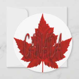 Canada Invitations Personalised Canada Flag RSVP