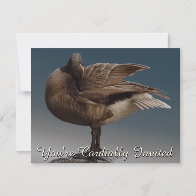 Canada Invitations Personalised Canada Goose RSVP (Front)