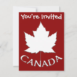 Canada Invitations Personalised Canada RSVP Cards