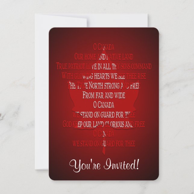 Canada Invitations Personalised Canada RSVP Cards (Front)