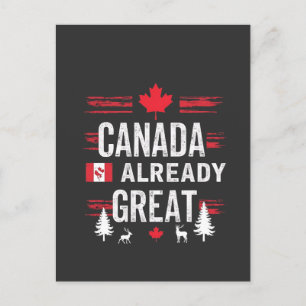 Canada is already great Anti MAGA Anti-Trump Invitation Postcard