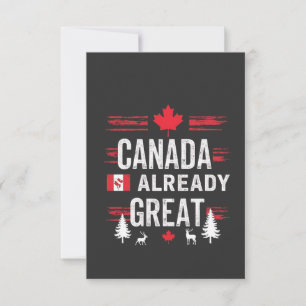 Canada is already great Anti MAGA Anti-Trump Thank You Card