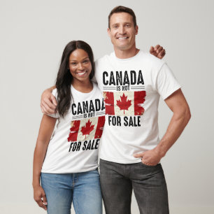 Canada Is Not For Sale Distressed Flag T-Shirt