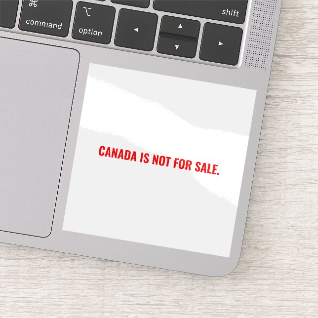 Canada is not for sale minimalist red typography (Detail)