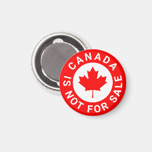 Canada is not for sale red maple leaf custom text magnet