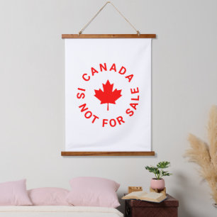 Canada is not for sale red maple leaf typography hanging tapestry
