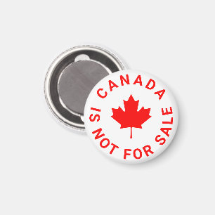 Canada is not for sale red maple leaf typography magnet