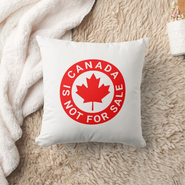 Canada is not for sale typography red maple leaf cushion (Blanket)