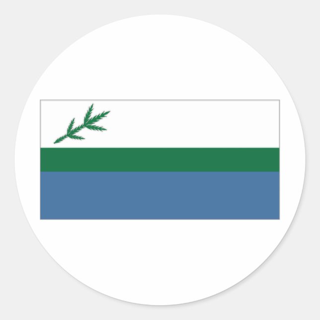 Canada Labrador local flag Classic Round Sticker (Front)